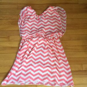 Speechless Pink and White Dress